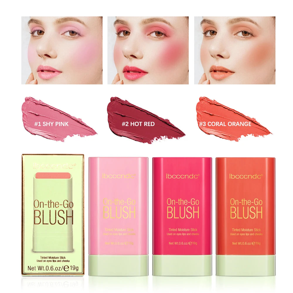 3-in-1 Cream Blush Stick — Lips, Eyes & Cheeks