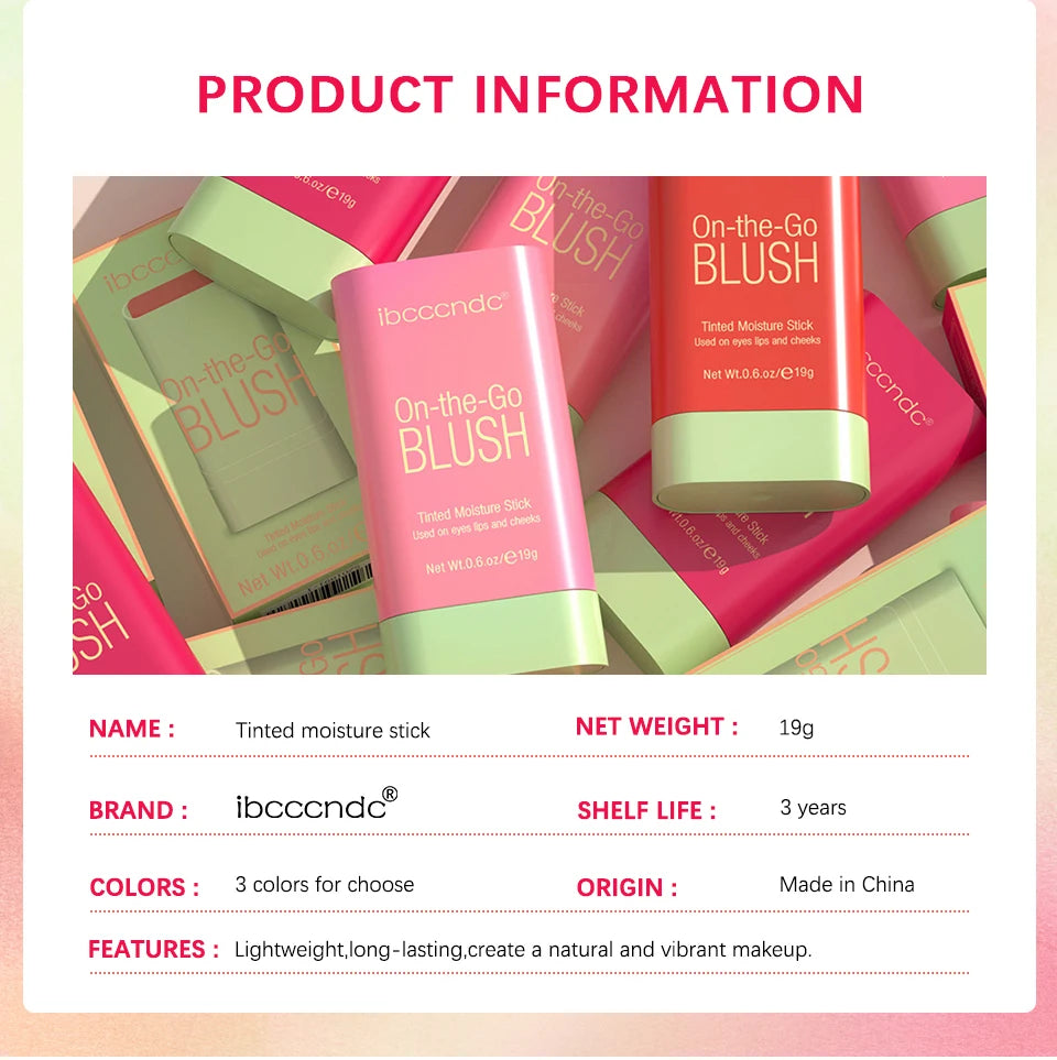 3-in-1 Cream Blush Stick — Lips, Eyes & Cheeks