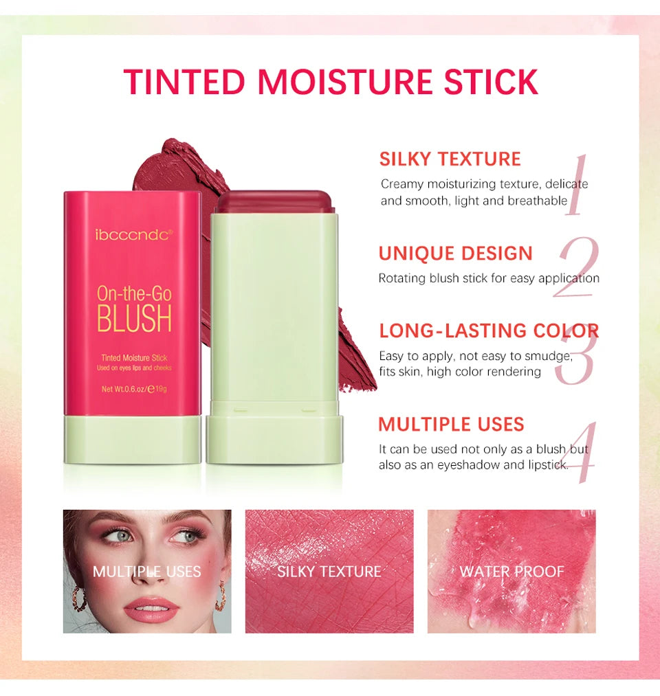 3-in-1 Cream Blush Stick — Lips, Eyes & Cheeks