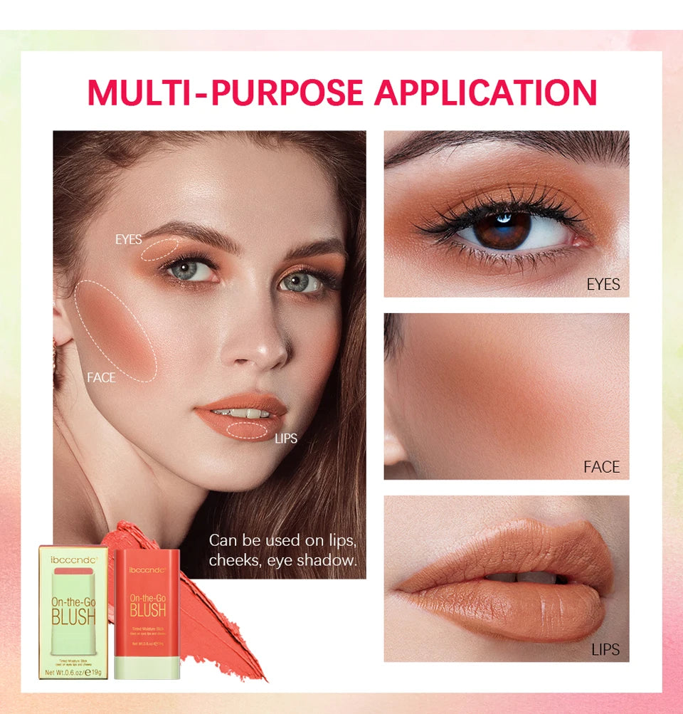 3-in-1 Cream Blush Stick — Lips, Eyes & Cheeks
